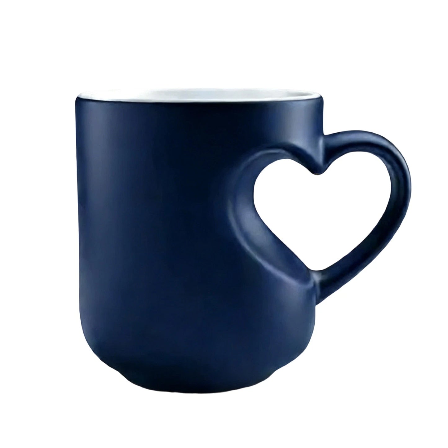 Heart shaped Color changing Ceramic Mug 400 ml - Blue