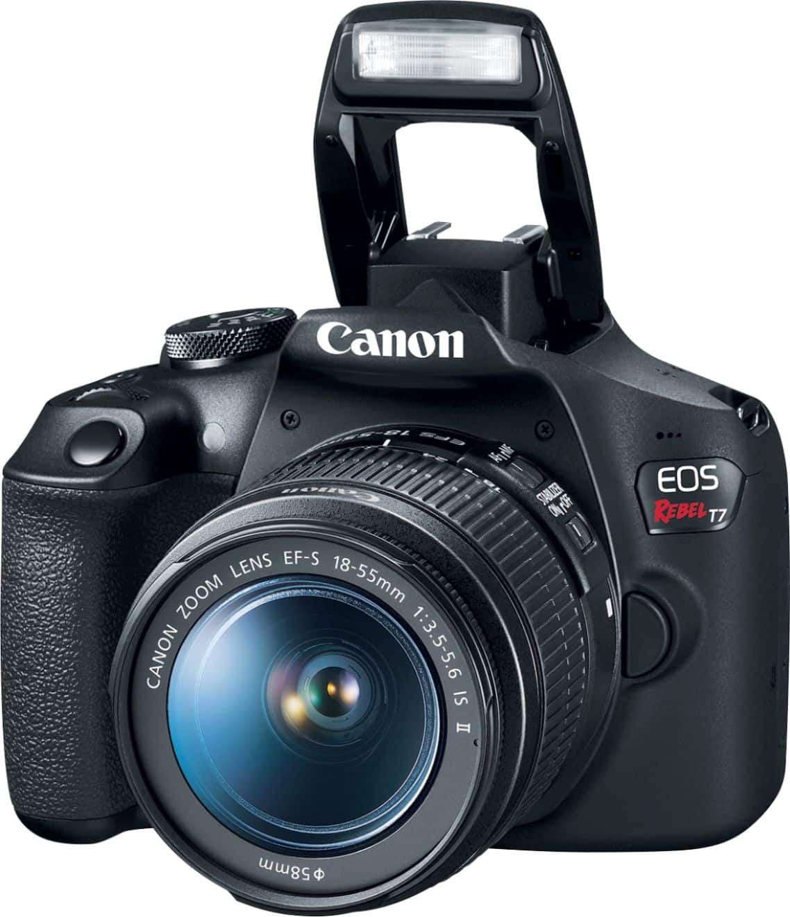 Canon EOS Rebel T7 DSLR Camera Two Lens Kit with EF-S 18-55mm & EF 75-300mm Lenses – Black (Brand New)