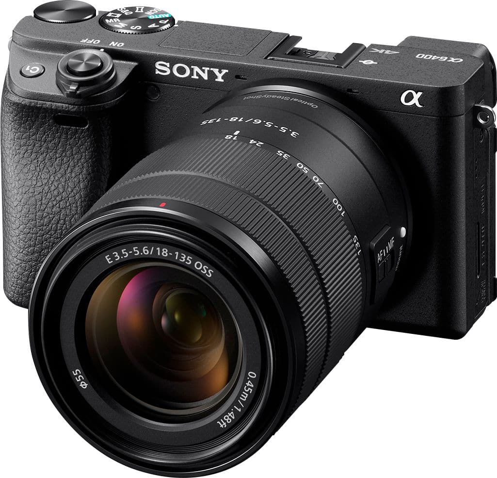 Sony Alpha 6400 APS-C Mirrorless Camera with E 18-135mm F3.5-5.6 OSS Lens – Black (Brand New)
