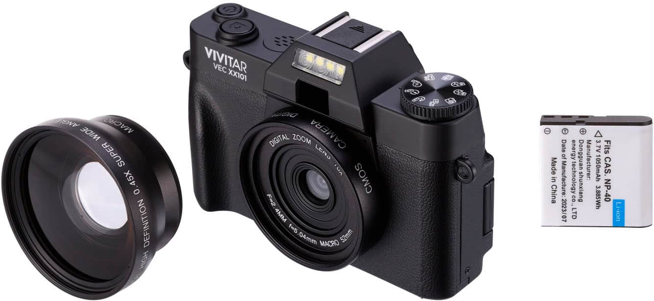 Vivitar VECXX101 4K Ultra HD Digital Camera – Black (Brand New)