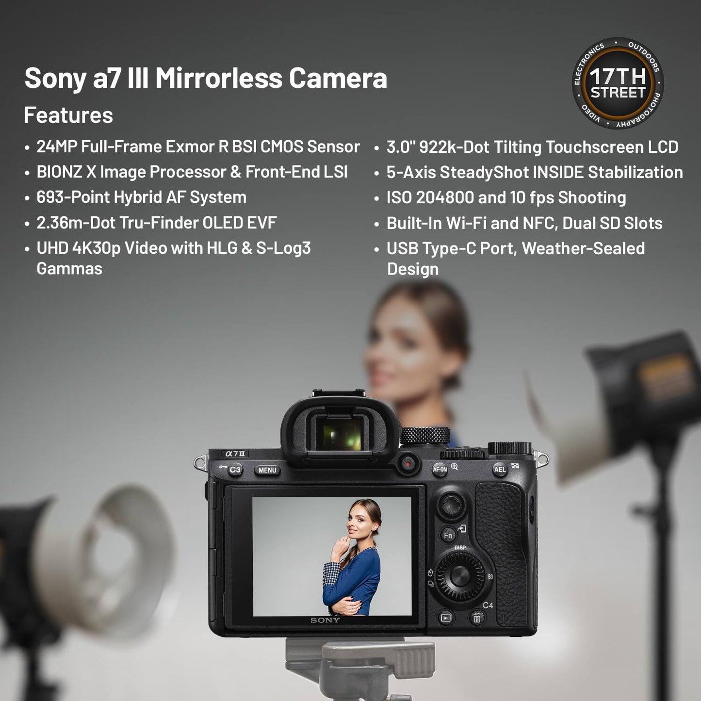 Sony A7 III Full-Frame Mirrorless Camera + Corel Software + 128GB SDXC Kit (Brand New)