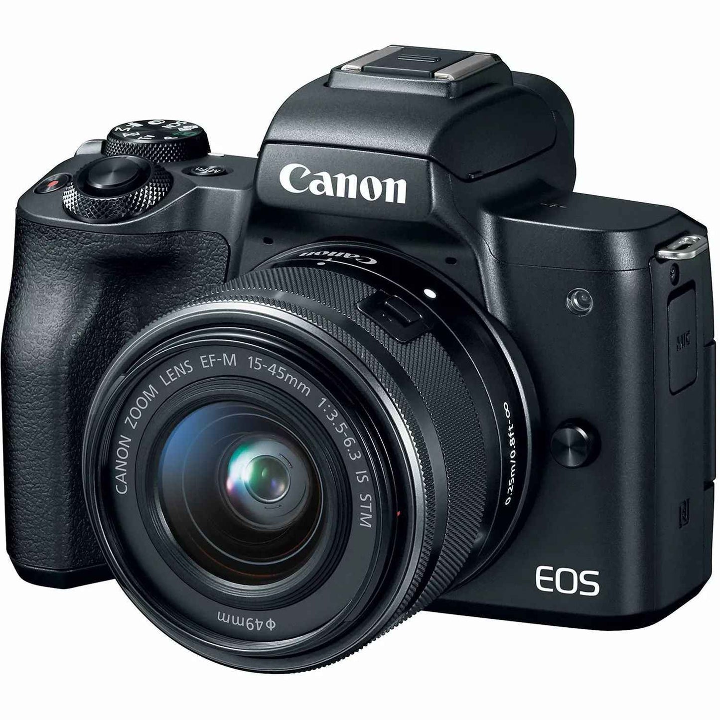 Canon EOS M50 24.1MP Mirrorless Camera with 15 - 45mm Lens - Black - lucycamera