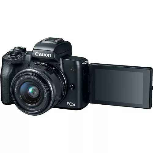 Canon EOS M50 24.1MP Mirrorless Camera with 15 - 45mm Lens - Black - lucycamera