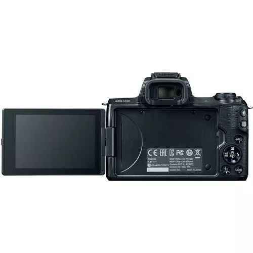 Canon EOS M50 24.1MP Mirrorless Camera with 15 - 45mm Lens - Black - lucycamera