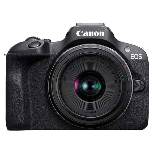 Canon EOS R100 24.1MP APS - C Mirrorless Camera with 18 - 45mm Lens - Black - lucycamera