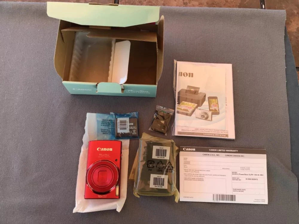 Canon PowerShot ELPH 150 IS 20MP Compact Camera - Red - lucycamera
