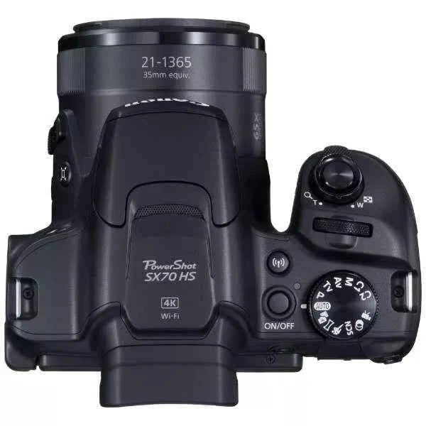 Canon PowerShot SX70 HS 20.3MP Bridge Camera - Black (65x Zoom, 4K) - lucycamera