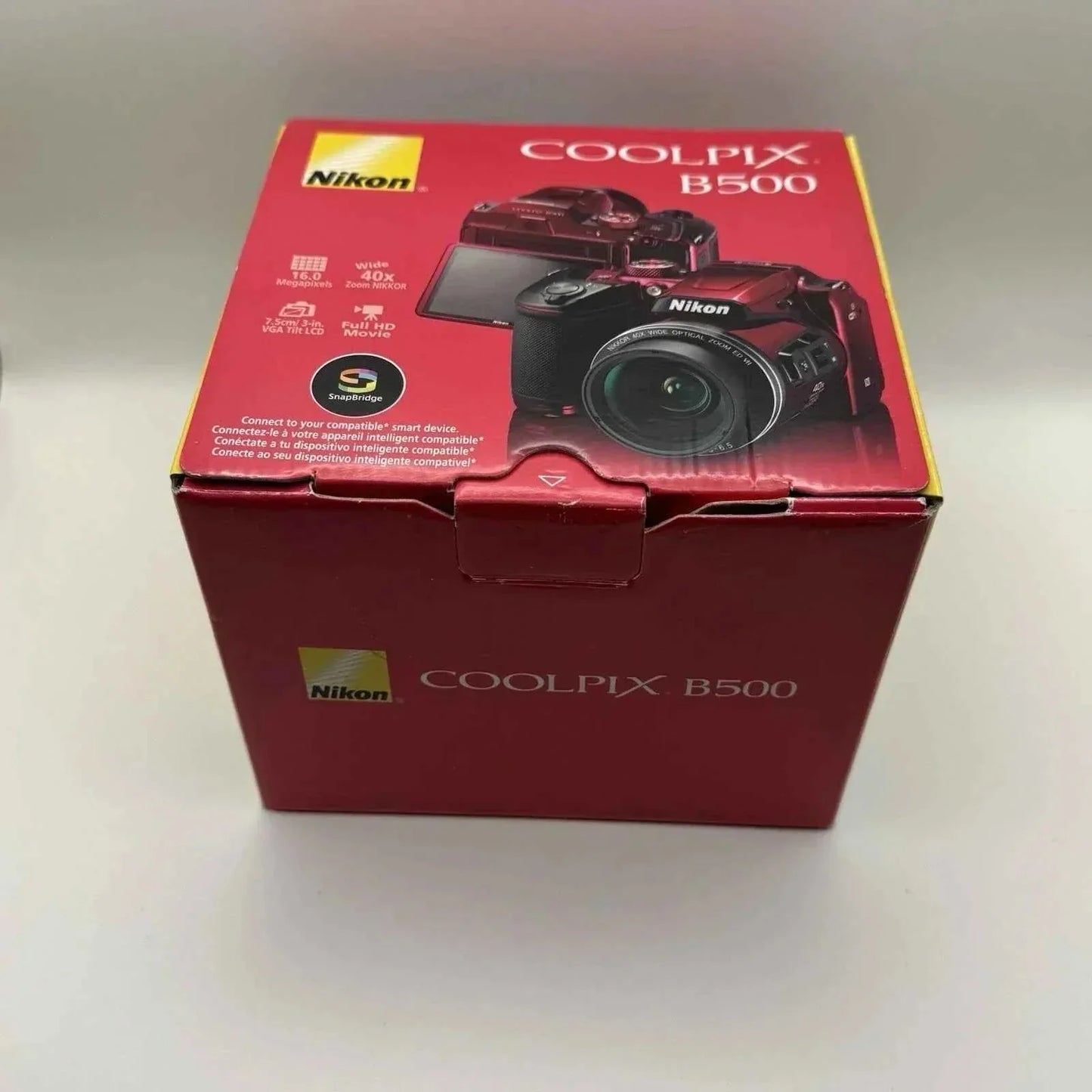 Nikon COOLPIX B500 16MP Bridge Camera - Red (40x Zoom, Full HD) - lucycamera