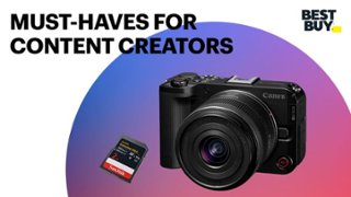 Canon EOS R50 V 4K Mirrorless Camera with RF-S 14-30mm F4-6.3 IS STM PZ Lens – Black (Brand New)