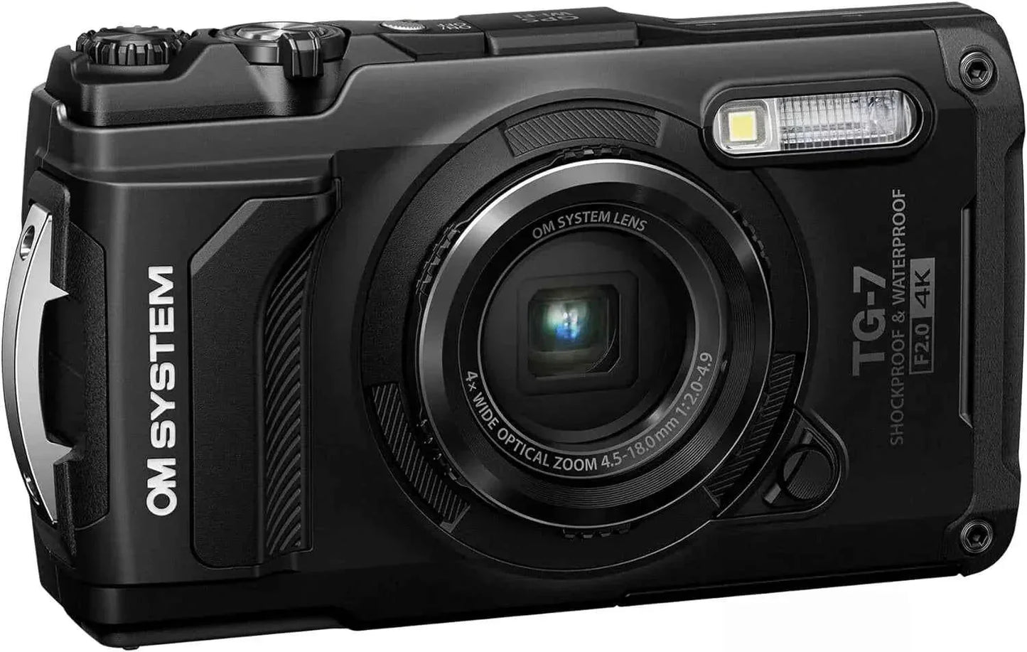 OM SYSTEM Tough TG - 7 12MP Waterproof Compact Camera - Black (4K) - lucycamera