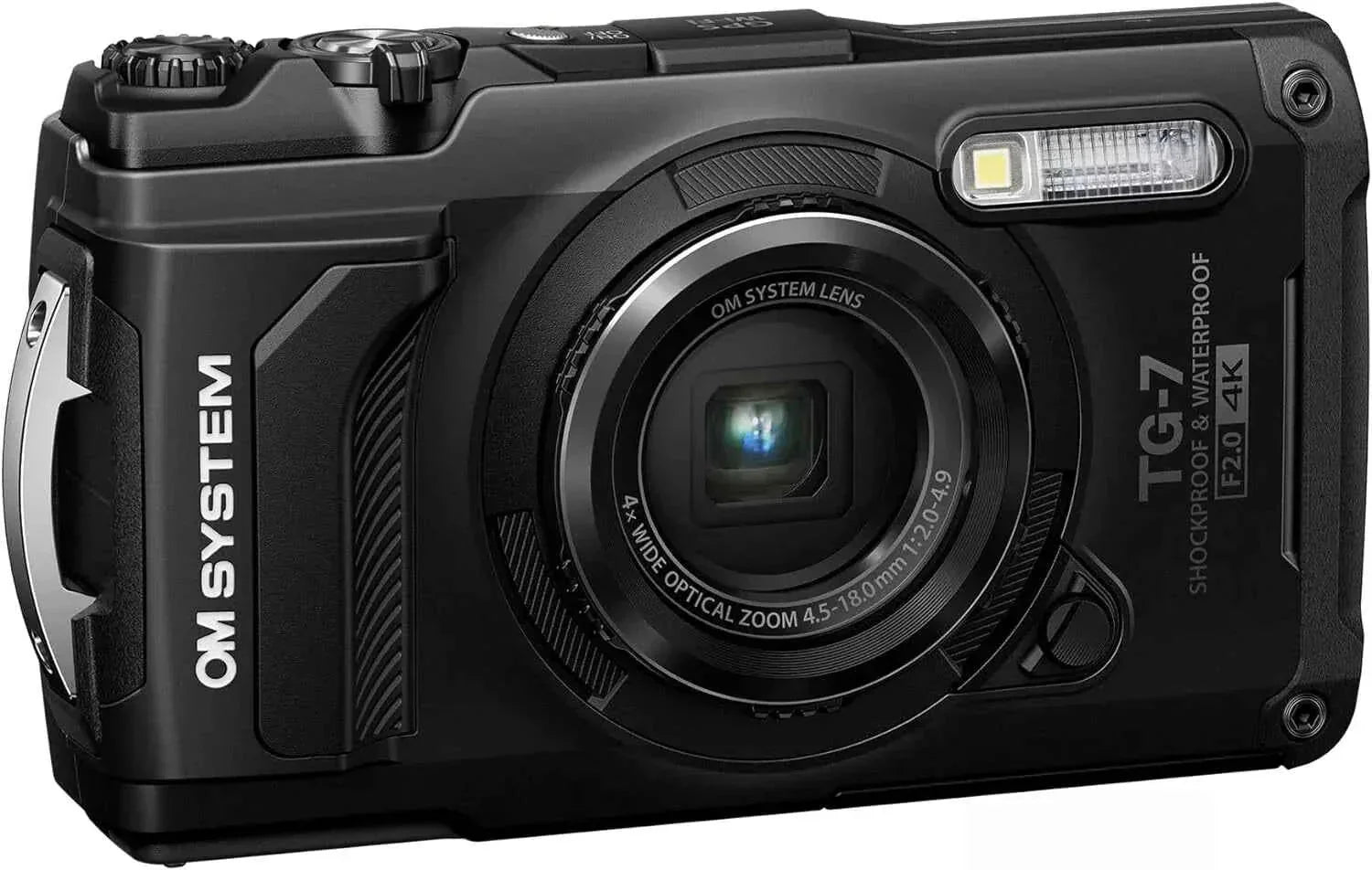 OM SYSTEM Tough TG - 7 12MP Waterproof Compact Camera - Black (4K) - lucycamera