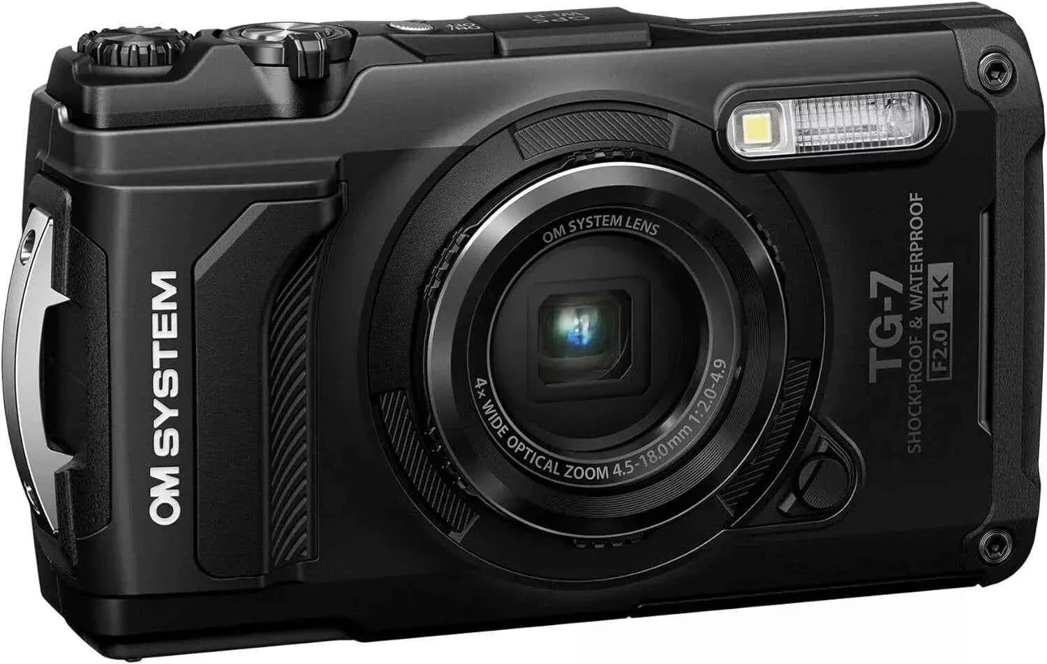 OM SYSTEM Tough TG - 7 12MP Waterproof Compact Camera - Black (4K) - lucycamera