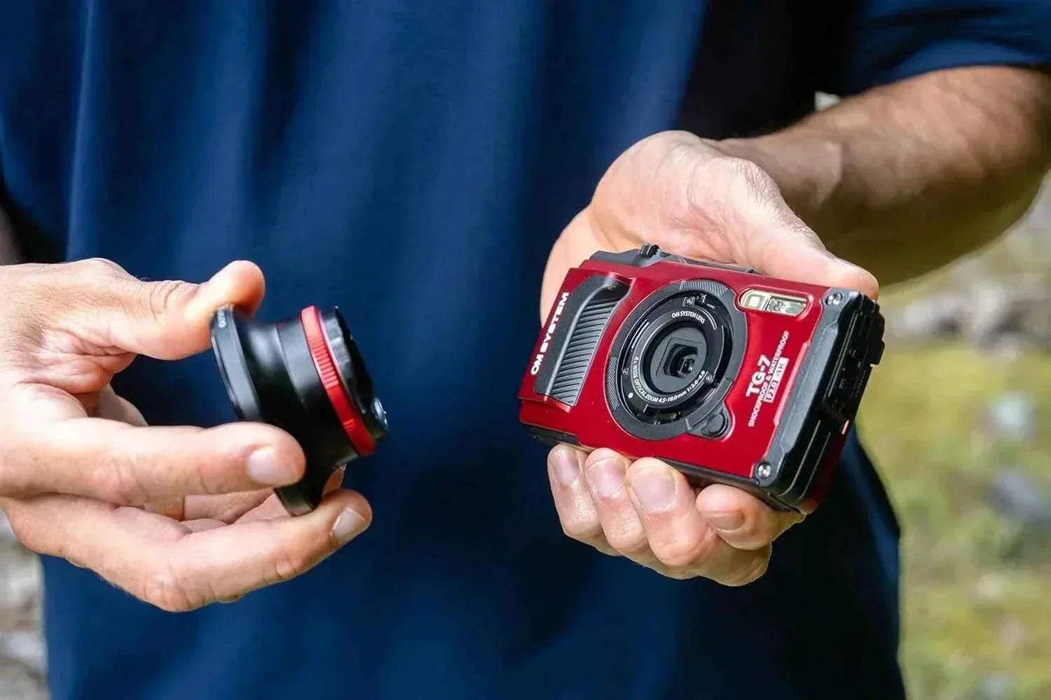 OM SYSTEM Tough TG - 7 12MP Waterproof Compact Camera - Red (4K) - lucycamera
