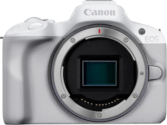 Canon EOS R50 24.2MP APS-C Mirrorless Camera (Body Only) – White (Brand New)