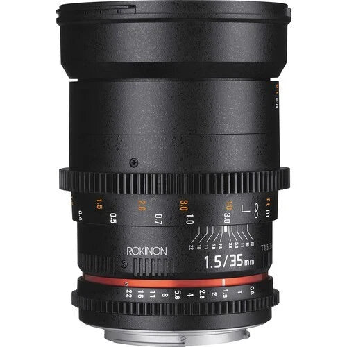 Rokinon 35mm T1.5 Cine DS Manual Focus Prime Lens for Canon EF Mount – Brand New
