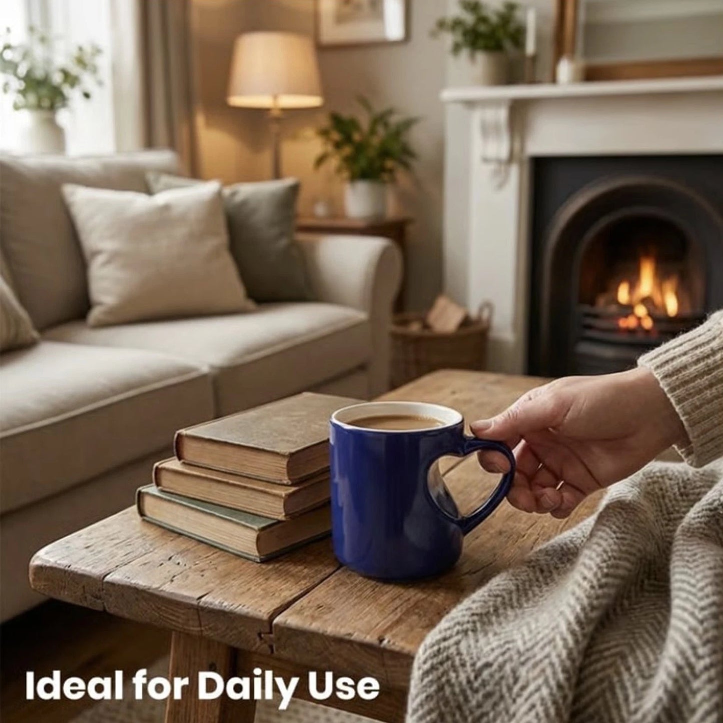 Heart shaped Color changing Ceramic Mug 400 ml - Blue