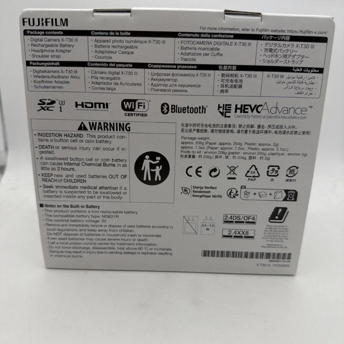 Picture of Fujifilm X-T30 III 26.1MP APS-C Mirrorless Camera (Body Only) – Charcoal Silver (Brand New)